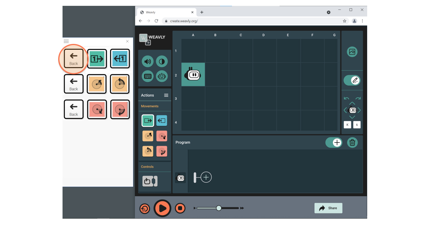 Selecting back to go back to the Grid3 main panel.